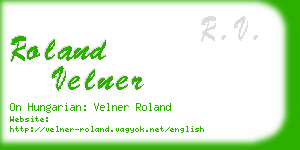 roland velner business card